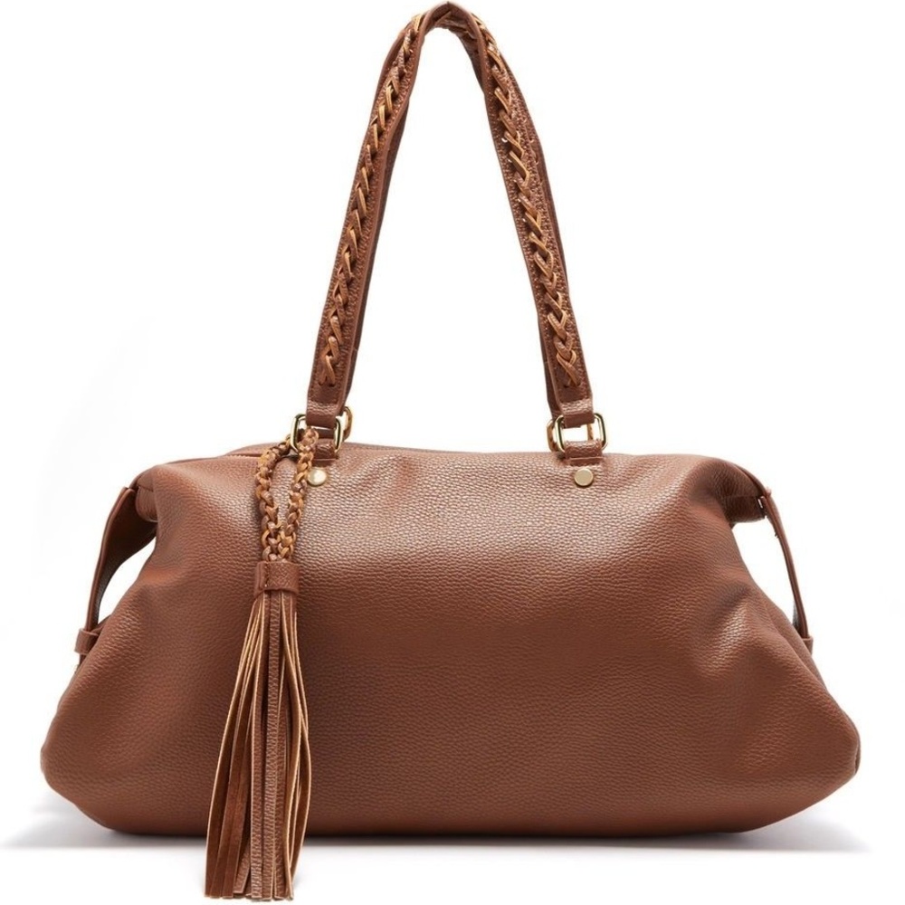 Charming Charlie's Women's Brown Satchel Handbag